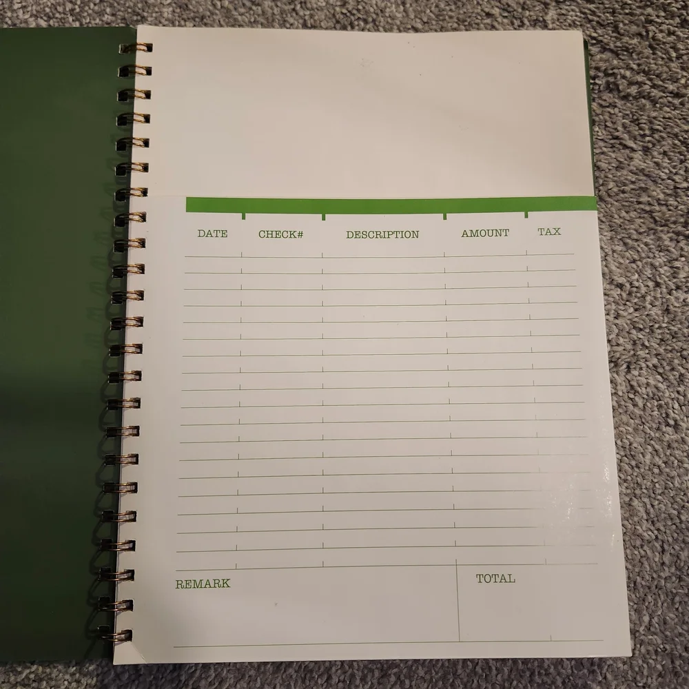🔴5/$25🔴Spiral Floral Bill Paying Organizer with Pockets
